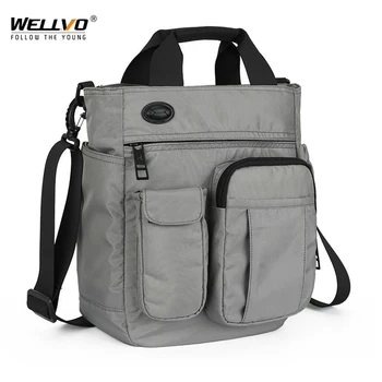 

Men Multifunctional Shoulder Messenger Bag with Headphone Hole Waterproof Nylon Travel Handbag Large Capacity Storage Bags XA11C