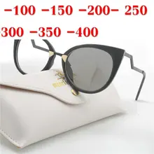 Новые роскошные переходные солнечные фотохромные готовые Близорукие Солнцезащитные очки UV400 для женщин оптический кот для женщин Рецептурные очки Рамка NX