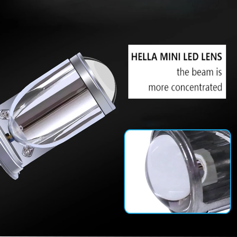 Billig 2x Neue H4 Led lampe mit Mini Projektor Objektiv H4 LED Conversion Kit 10000LM Autos Hallo Lo Strahl LED scheinwerfer 3000K 4300K 6000K