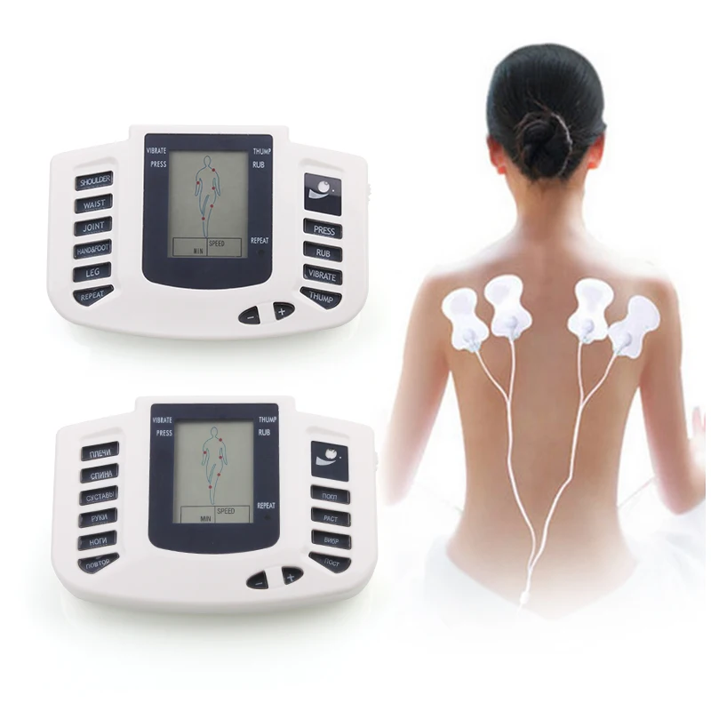 

Home Jr309 Body Massager With 8 Pairs Patch Set Body Massage Stickers Relieve Sore Massage Equipment