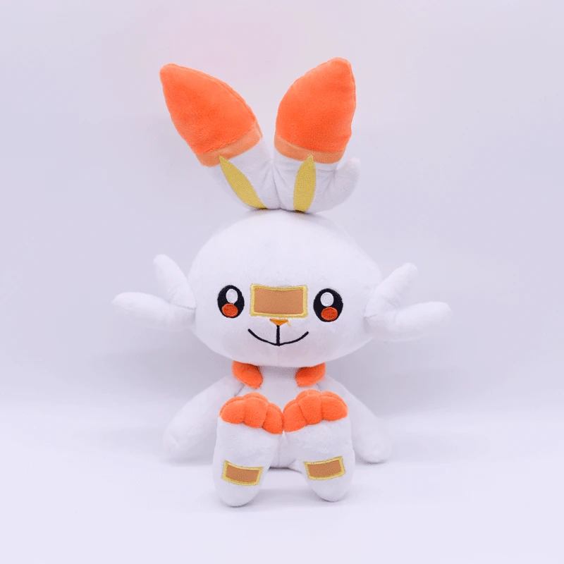 TAKARA TOMY ПКМ плюшевая кукла Покемон 3 шт./компл. мягкие щит меч Grookey Sobble Scorbunny игрушка в виде фигурки; высота каблука 18 см