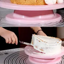 Пластмассовая вращающаяся подставка для торта, вращающаяся подставка для украшения торта, верстак, инструмент для выпечки для домашней пекарни