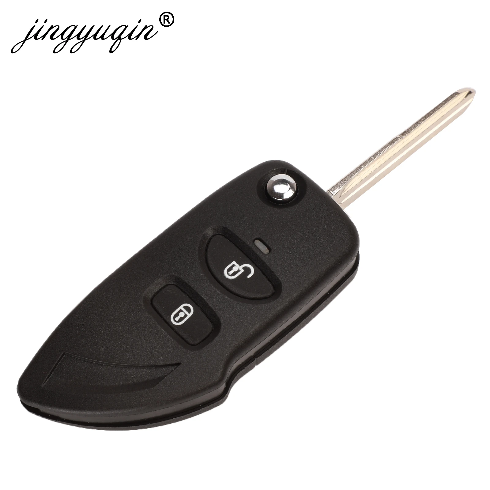 Чехол для ключей jingyuqin 15ps для HYUNDAI Elantra Santa Fe Eagle Terracan Trajet Fit Kia Carens Автомобильный ключ 2 кнопки модифицированный ключ оболочки