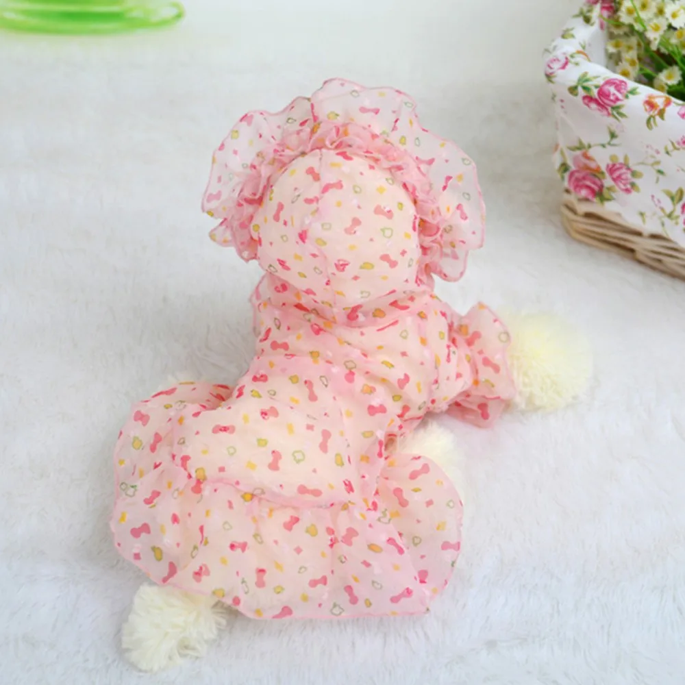 

Cute Sun Protection Hoodies Dog Dress Transparent Dog Skirt Cute Dog Dress for Small Medium Dog Cat Puppy Kitty Pet Clothing
