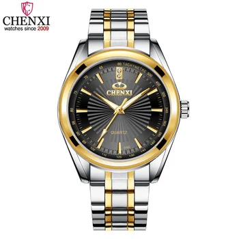 

CHENXI Brand Fashion Luxury Watch Men Casual Stainless Steel Gold Gift Clock Quartz Male Wristwatch Relogios Masculinos Famosas