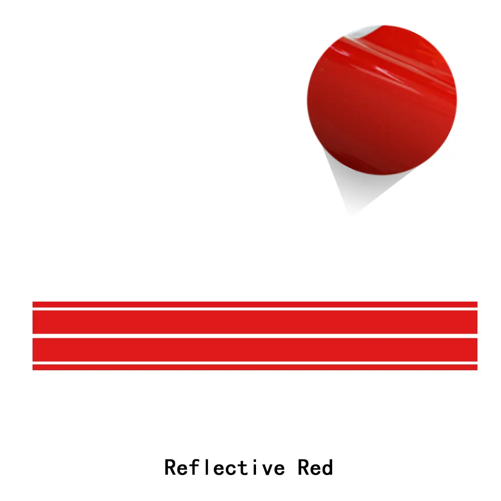 reflective red Наклейка на капот автомобиля капот полоса крышка двигателя наклейка для Mercedes Benz A C E CLA GLA CLA класс A45 W176 W203 W204 W205 C63 W212 AMG - Название цвета: reflective red