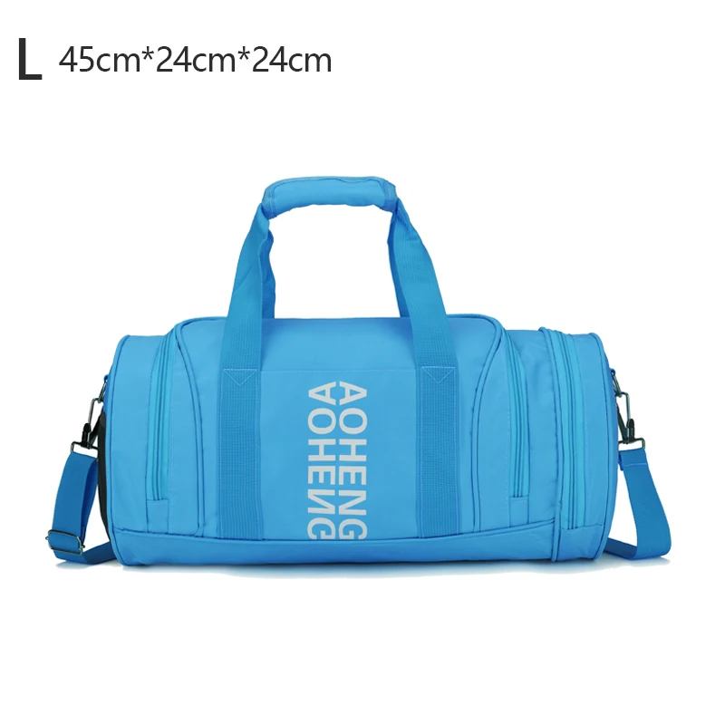 Sky blue L Спортивная сумка для фитнеса, сумки для тренировок, сумки для мужчин и женщин, сумка на одно плечо для занятий спортом на открытом воздухе, плавания, йогой, женщин - Цвет: Sky blue L