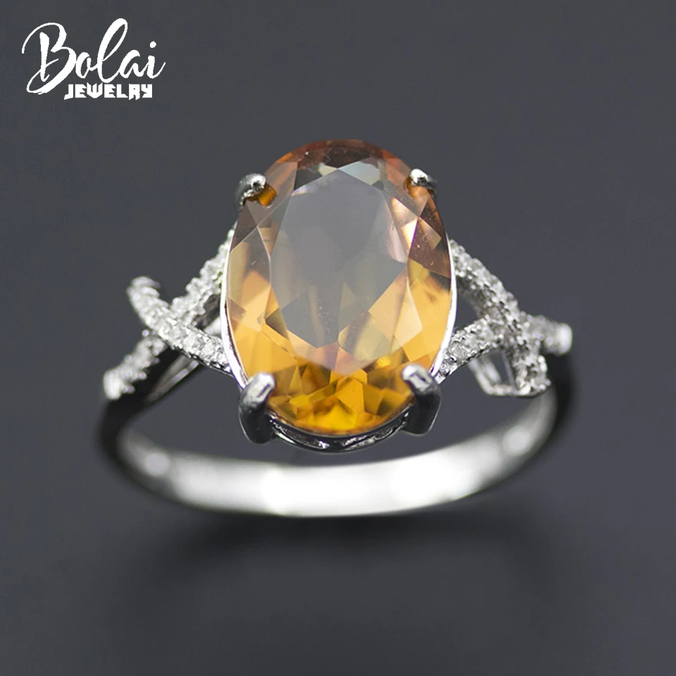 Bolai Turkish diaspore ring 925 sterling silver oval 14*10mm created gemstone color change zultanit fine jewelry rings for women