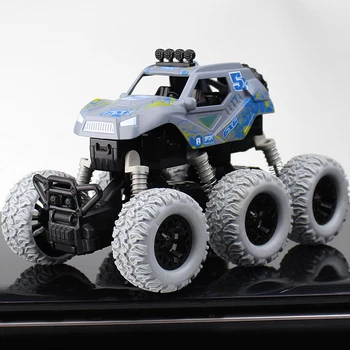 

360 Degree Flipping Toddler Toys Alloy Crawler Model Anti Shock Outdoor 6 Wheel Drive Monster Truck Inertia Friction Powered