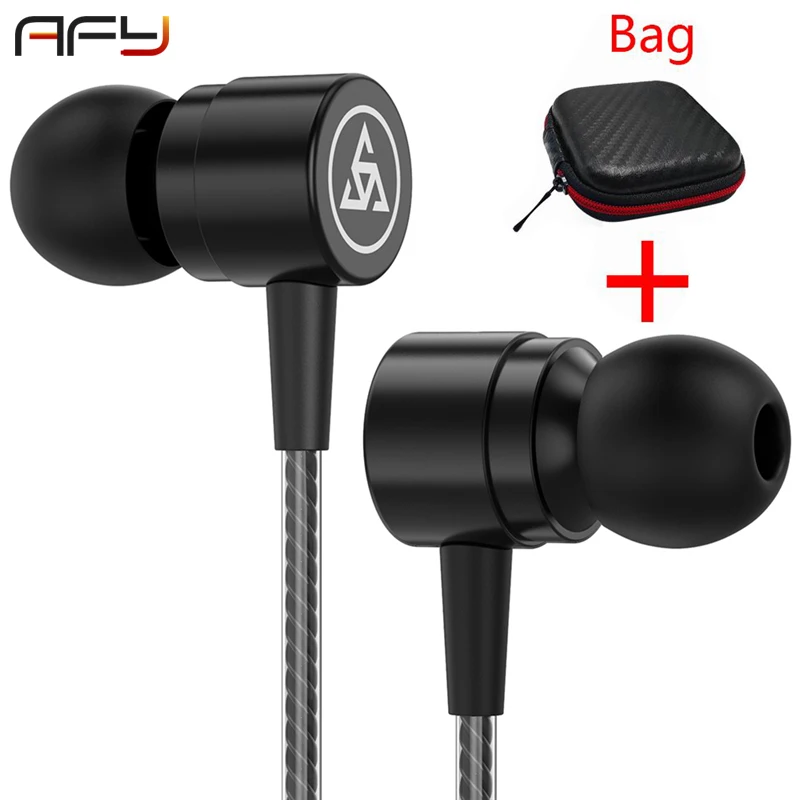 

AFY D1 Bass Sound In-ear Earphone Headphones with Mic Volume Control Headset for Phones iphone Xiaomi Samsung fone de ouvido MP3