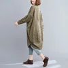 long sleeve plus size cotton linen vintage plaid women casual loose autumn shirt dress elegant clothes 2022 ladies dresses ► Photo 2/6