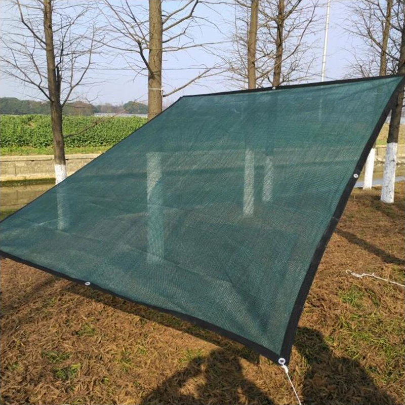Затемненная зеленая HDPE сетка от солнца с защитой УФ лучей для домашнего балкона