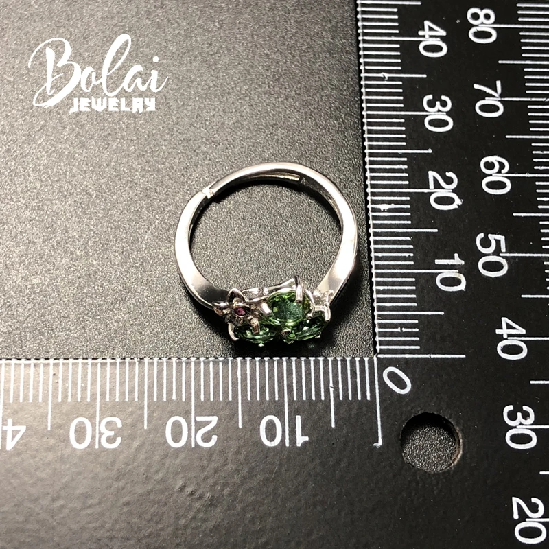 Bolaijewelry, Zultanite кольца, создаваемые цвет, изменение драгоценных камней 925 стерлингового серебра маленький цветок дизайн ювелирных изделий для девочек