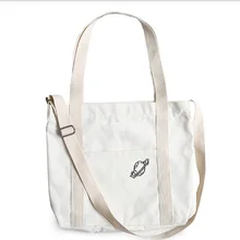 Женские холщовые сумки для покупок, сумки для девочек через плечо, школьные сумки из хлопковой ткани, сумки на одно плечо, сумки-тоут, черные, белые