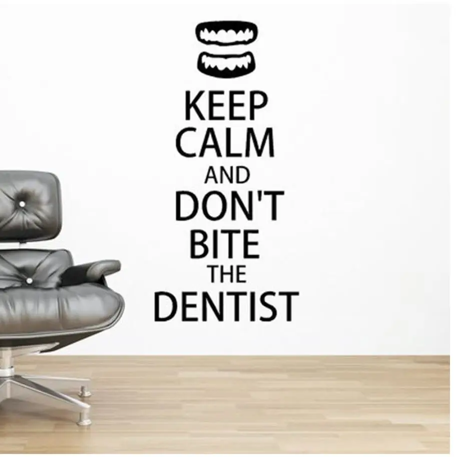 Keep Calm Dentist Vinyl Wall Decals Tooth Stomatology Interior Stickers Murals Removable Art Wallpaper H972 | Дом и сад