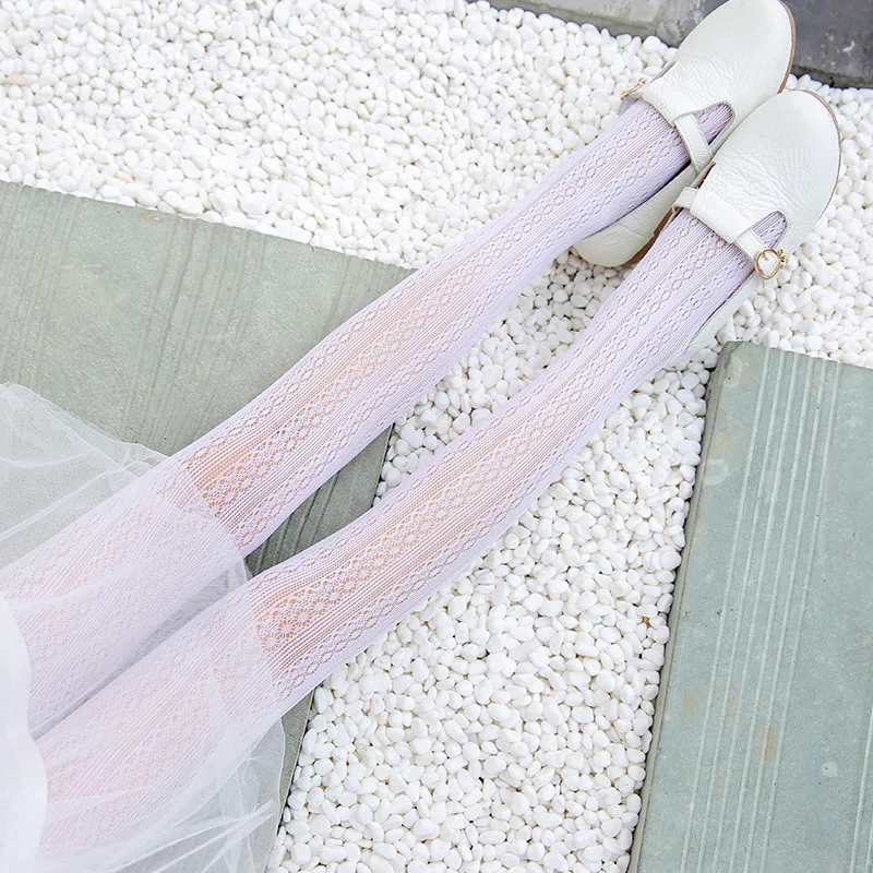 

2019 Summer New Style Children Mesh Stockings Patyhose Breathable Hollow out GIRL'S Leggings White Silk Stockings Wholesale