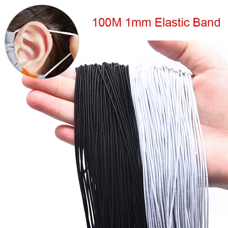 100M 1mm Round High Elastic Craft Sewing Elastic Band Rubber Stretch Rope DIY Crafts Sewing Accessory