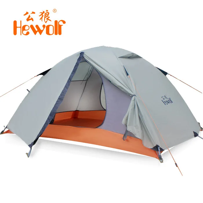 Light Green Hewolf открытый двойной слой двойной полюс палатка 1595 около 2,51 кг - Цвет: Light Green