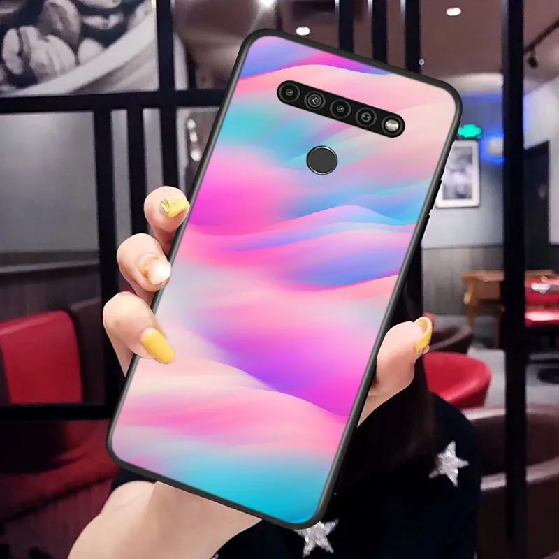 Gradient Rainbow Laser For LG K22 K71 K61 K51S K41S K30 K20 2019 Q60 V60 V50S V50 V40 V35 V30 G8 G8S G8X ThinQ Phone Case