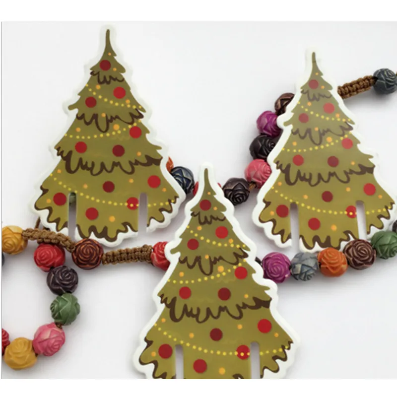 Christmas tree 10 шт./Шляпа Санты Navidad Рождество домашняя кружка карточные украшения для семьи стол место карты вечерние принадлежности - Цвет: Christmas tree