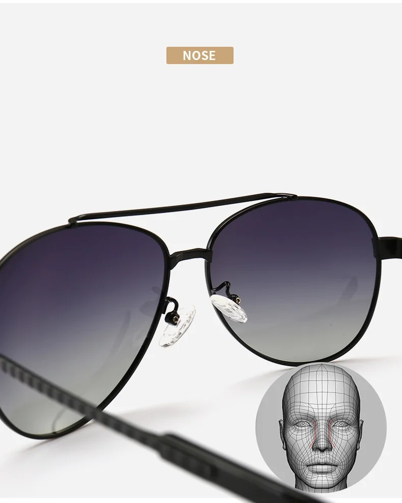 Zerosun Brand Polarized Sunglasses Men Oversized Sun Glasses for Man Gradient Gold Luxury Design HD Polaroid Shades Driving