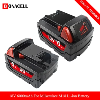 

For Milwaukee M18 9.0/6.0Ah 18V M18 Power Tools Rechargeable Li-ion Battery Replacement 48-11-1815 48-11-1850 48-11-1840 Z50
