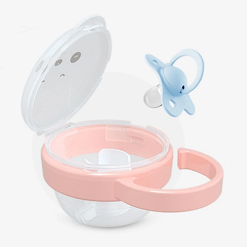 Baby Pacifier Nipple Cartoon Expression Nipple Storage Box Portable Kid Travel Case Soother Container Holder Pacifier Dummy Box