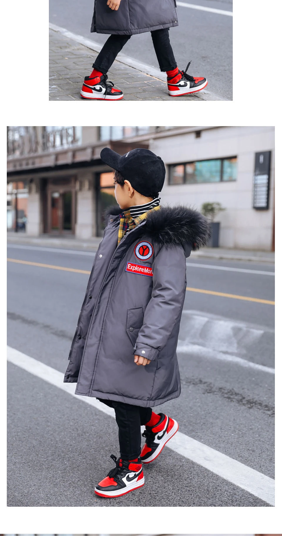 Coat Kids Winter Children Down Cotton Parkas Winter Kids Outerwear Boys Casual Warm Hooded Jacket for Boys Teenagers Clothing
