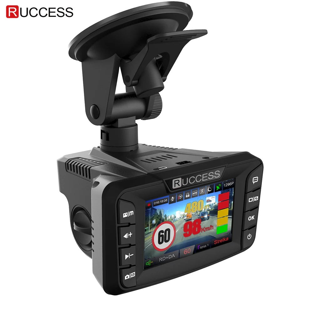 Ruccess радар детектор s 3 в 1 DVR Радар gps анти для автомобиля Full HD 1296P автомобильная