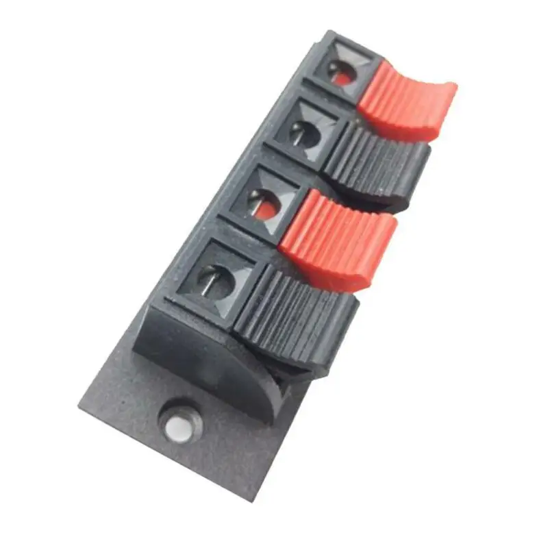 4pcs 4 Positions Connector Terminal Push in Jack Spring Load Design Audio Speaker Terminals Panel Connector
