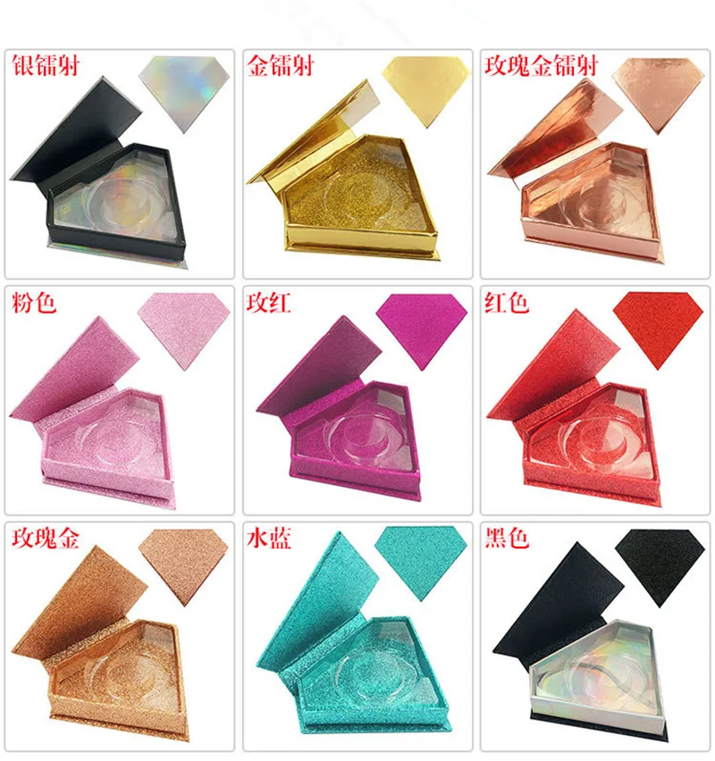 3D ресницы в форме алмазов упаковочная коробка для ресниц 3dнорковые меховые