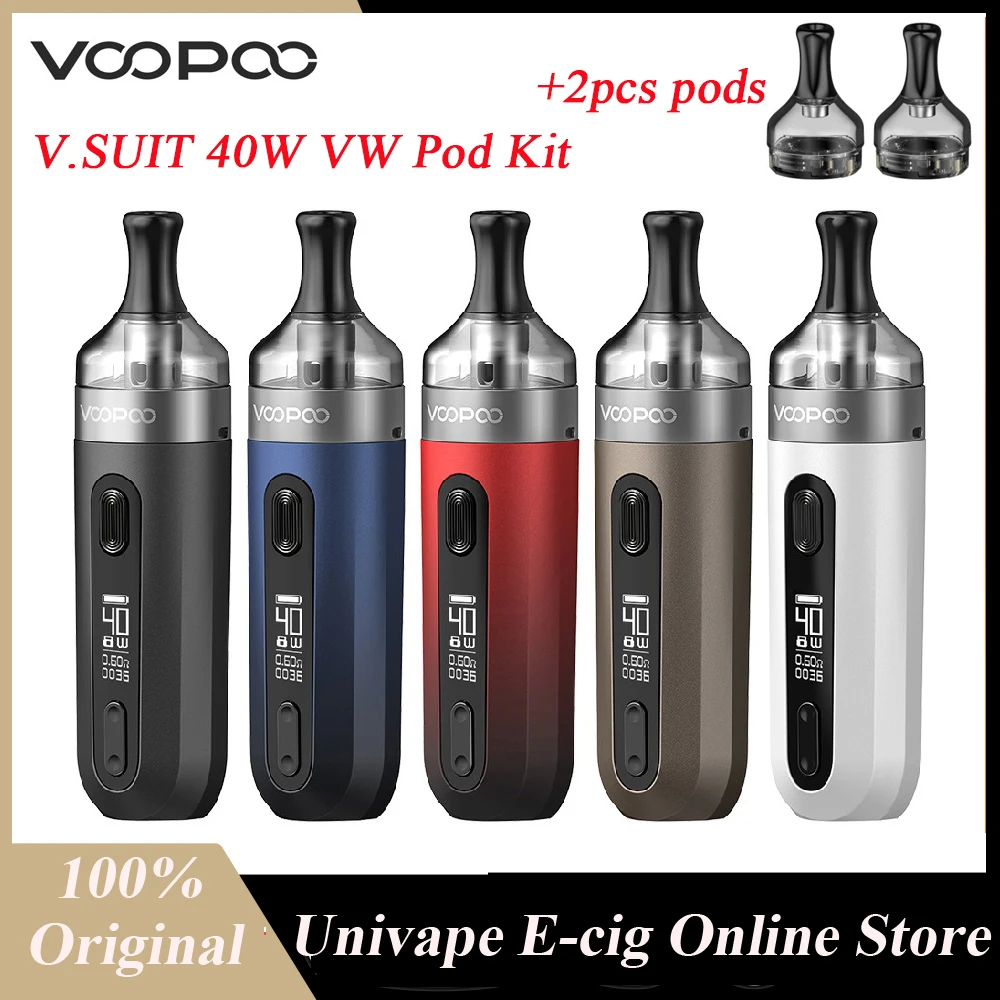 + 2 шт. pods оригинальный VOOPOO V.SUIT 40 Вт VW Pod Kit 1200 мАч аккумулятор и мл подходит PnP TR1/ TM2