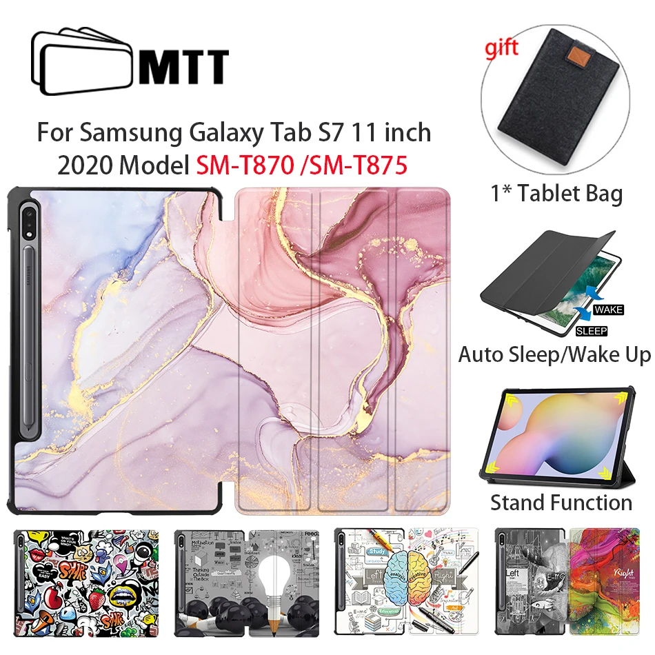 Чехол для планшета MTT 2020 Samsung Galaxy Tab S7 11 дюймов SM T870 T875 книжка из искусственной кожи