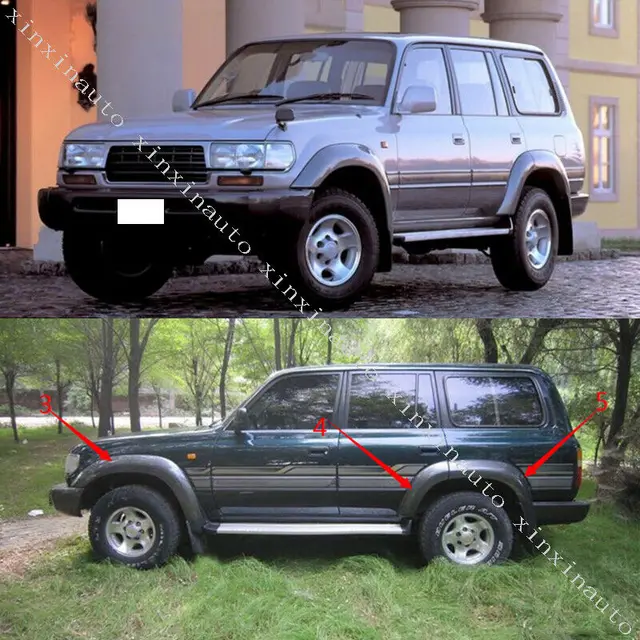 فيندر فلير لتويوتا لاند كروزر 80 1991-1997 ، أجزاء تعديل السيارة ، 6 قطعة