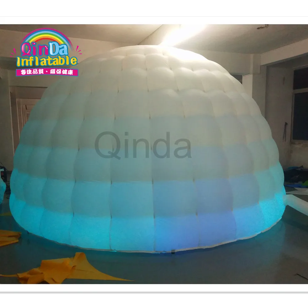  Oxford cloth inflatable commercial dome tent led light inflatable igloo tent for party event