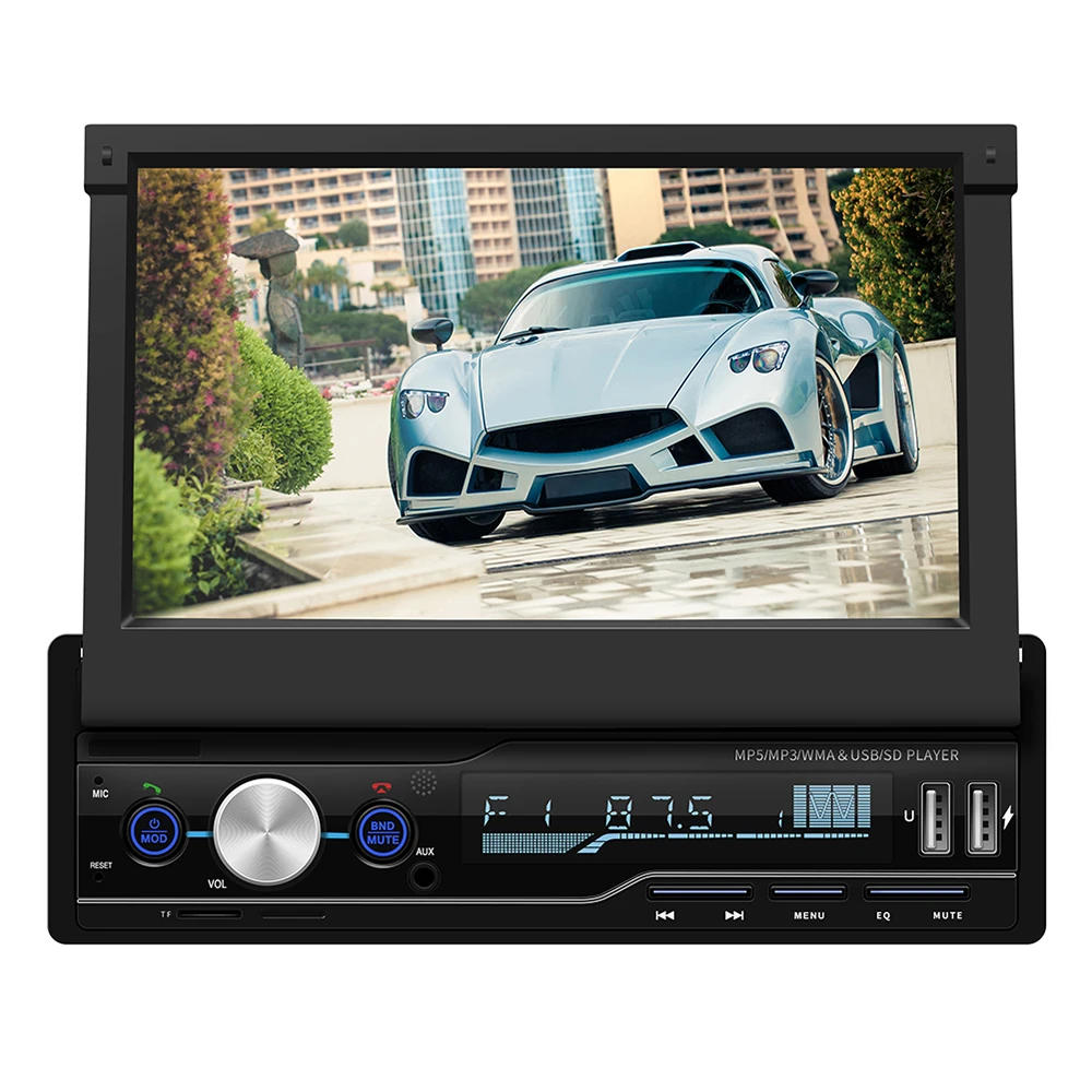 Автомагнитола Складная 2 Din Android Bluetooth 7 дюймов Hd сенсорный экран | Автомобили и
