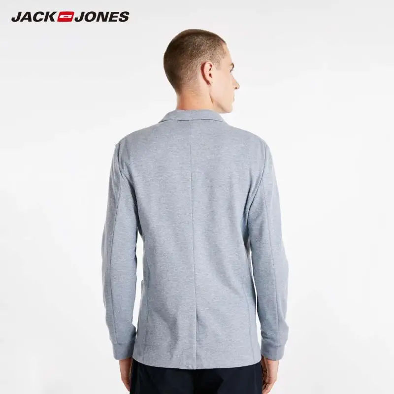 JackJones мужской осенний хлопковый и льняной приталенный Блейзер с длинными рукавами костюм куртка бренд Мужская одежда 218308505