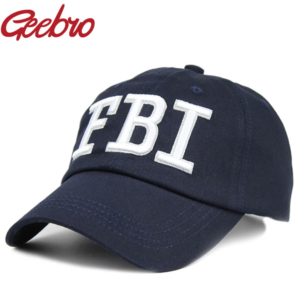 Geebro Women Fashion Cool FBI Police Snapback Baseball Caps Men Brand Unisex Army Sports Running Casual New Summer Sun Hats 4