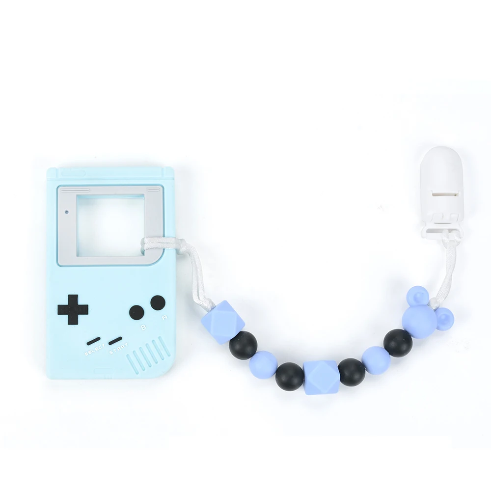 3 LOFCA, детский прорезыватель, силиконовый, Gameboy, соска, зажим на цепочке, BPA бесплатно, Детские Прорезыватели, игрушки, силиконовый шарик, ожерелье для новорожденных, кормящих - Цвет: 3