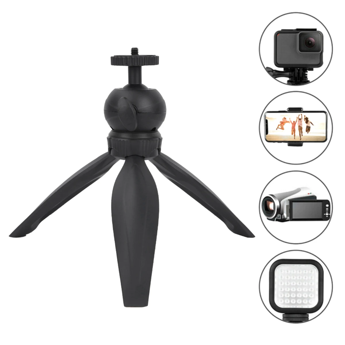 

Mini Desktop Phone Stand Tripod With 360 Rotatable Detachable Ball Headâ€‹â€‹ Tripod For Phone Vlog Mirrorless Camera Accessory