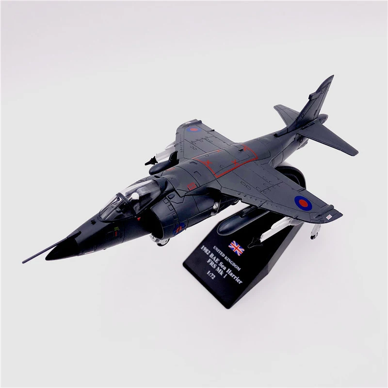 1: 72 Harrier Jump Fighter Jet Metal Airplane Игрушечная модель самолета|Вертолеты самолеты корабли