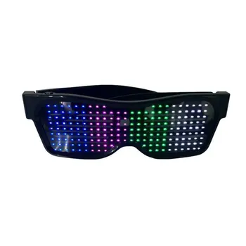 

Magic Wireless Led Party Glasses APP Control Luminous Glasses USB Charge DIY Edit Multi-lingual Quick Flash Led