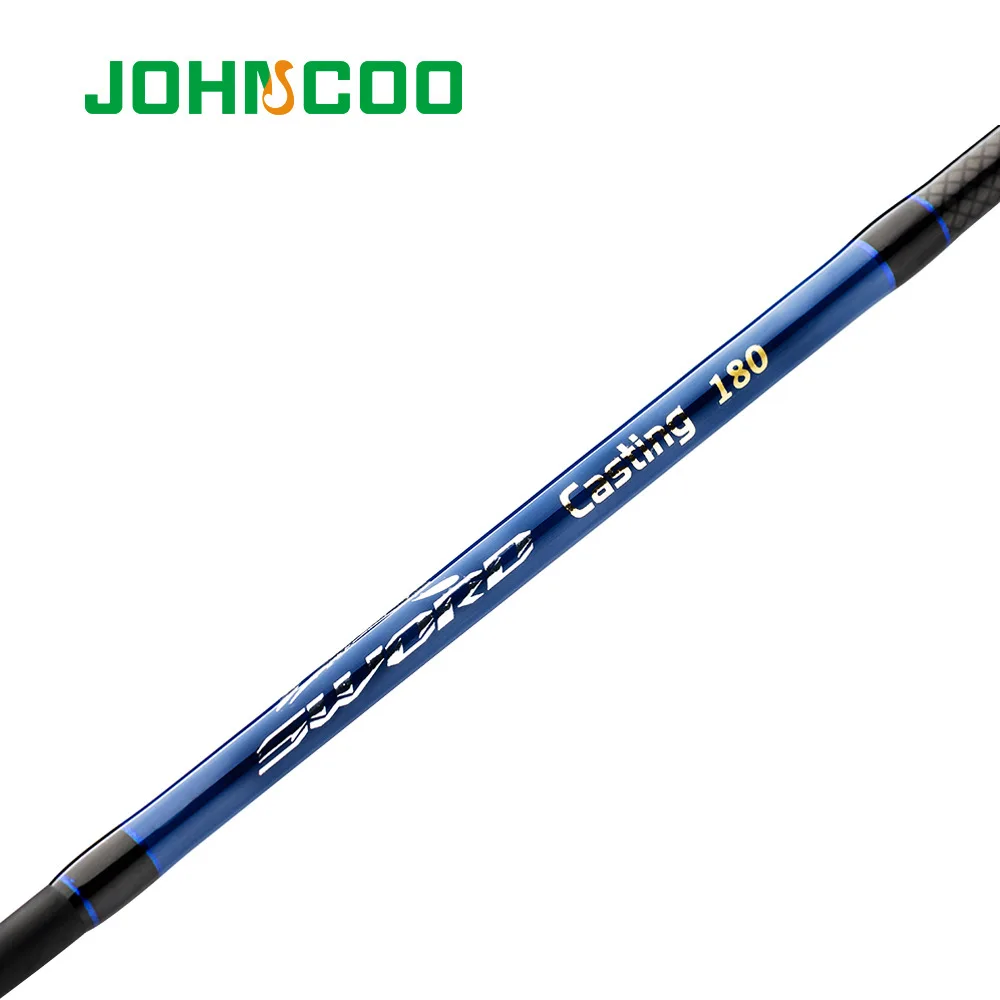 JOHNCOO 1,8 м/2,1 М/2,4 м углеродная Удочка M/MH Мощность спиннинговые литые удочки для рыбалки 2 секции приманка удилище Venger Peche 2 наконечника