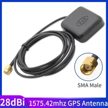 Водонепроницаемая 28dBi Антенна gps SMA Штекерный разъем 1575,42 МГц антенны для автомобильной навигации gps направление 3M/5 м косичка