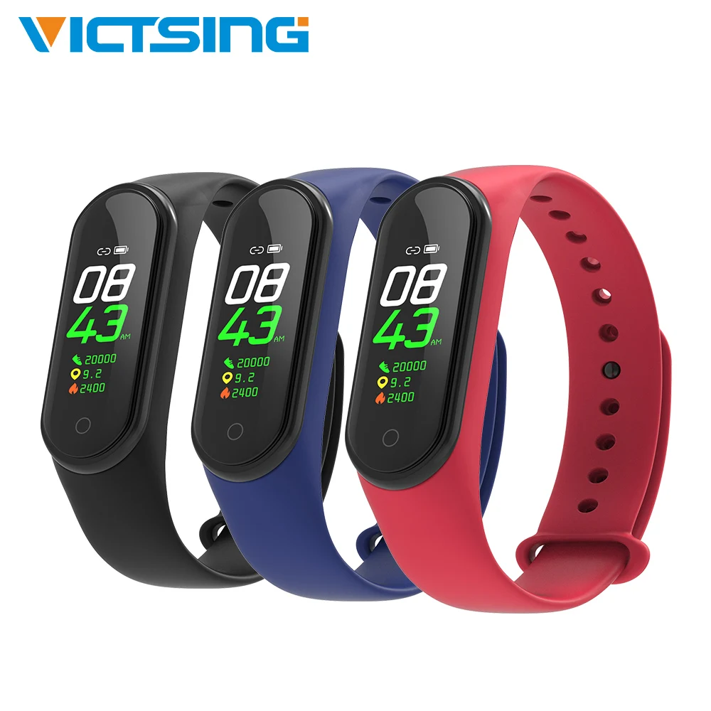 

M4 Smart Wristband Fitness Bracelet Color Touch Screen Bracelet Heart Rate Waterproof Fitness Smart Band