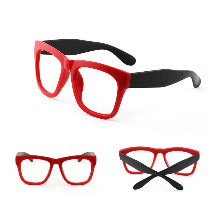 Vazrobe(без объектива) оправа для очков Мужская Женская винтажная очки в стиле стимпанк для мужчин и женщин поддельные большие толстые PC очки черные ретро
