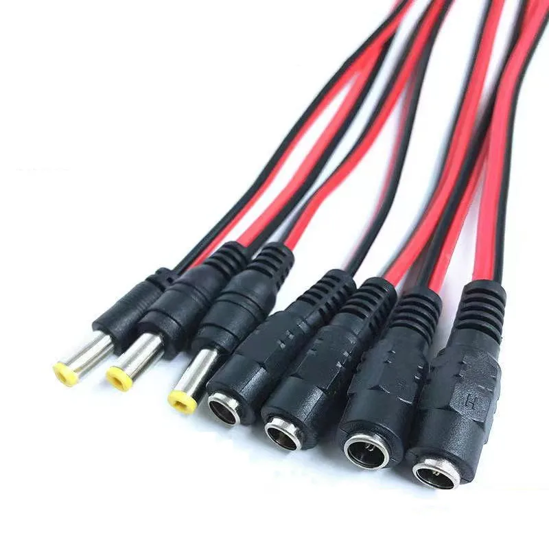Wire connector terminals wire connector power adapter plug connector adapter dc connectors connector with cable led strip connectors electrical connector power plugs led connectors cable adapter power plug banana plug connector cable connector dc power adapter 1/5/10pcs male female DC power connector 5V 12V 5.5x2.1mm for TV camera LED strip