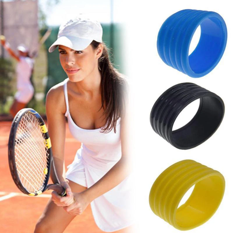 5Pcs Stretchy Tennis badminton Racket Handles Rubber Ring Tennis Racquet  Band badminton grip Tennis Racquet Band Overgrips