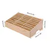 24 Grid Wooden Storage Box Organizer Mobile Phone Holder Stand Storage Box Phone Holder Display 6