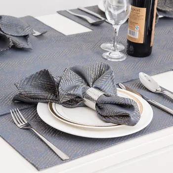 

6p Polyester Fabric Napkin Placemats For Dinner Table Napkins Wedding Decoration Natale Table Mat Serving Napkin Design For Home